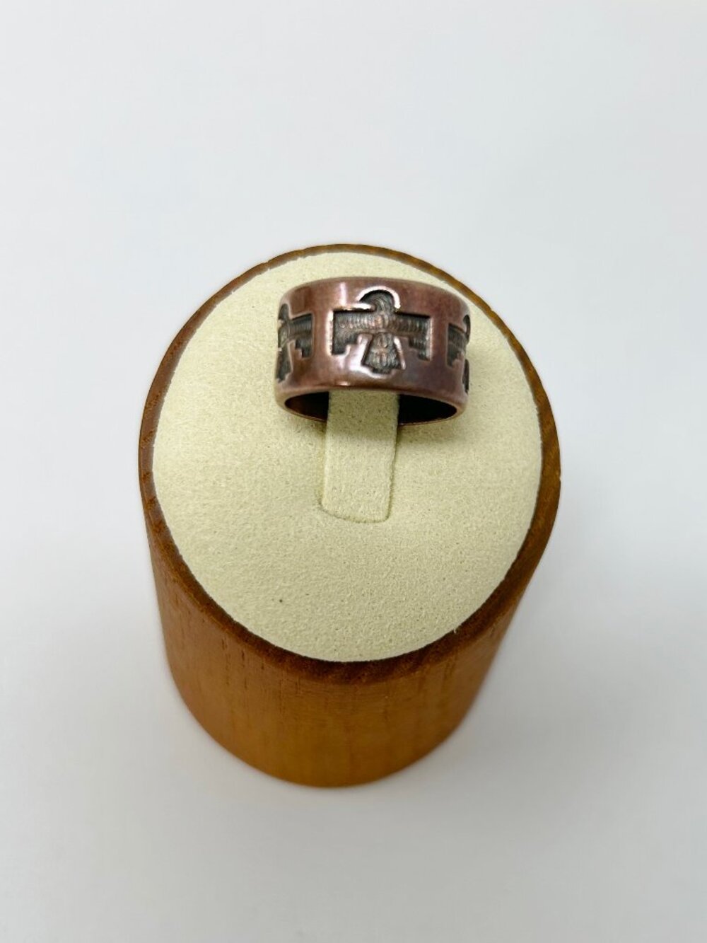 Vintage Bell Trading Ring sz 4 ¾ Copper Thunderbird Eagle Native American 4gr